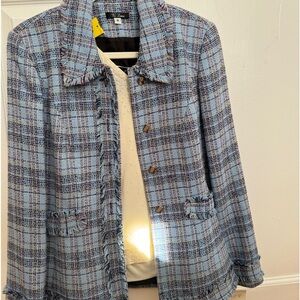 Va Loren Blue Plaid Blazer. Size 8